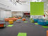 Hego Highlighter Green Colour Spectrum Carpet Tile - Vibrant & Dynamic Flooring | Enera