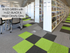 Hego Highlighter Green Colour Spectrum Carpet Tile - Vibrant & Dynamic Flooring | Enera