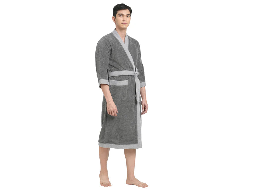 Innovation Stone Color Medium Bath Robe | Luxurious Comfort & Style | Enera