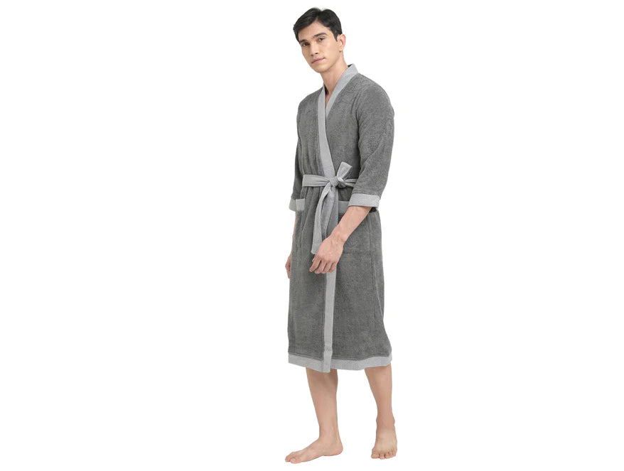 Innovation Stone Color Medium Bath Robe | Luxurious Comfort & Style | Enera