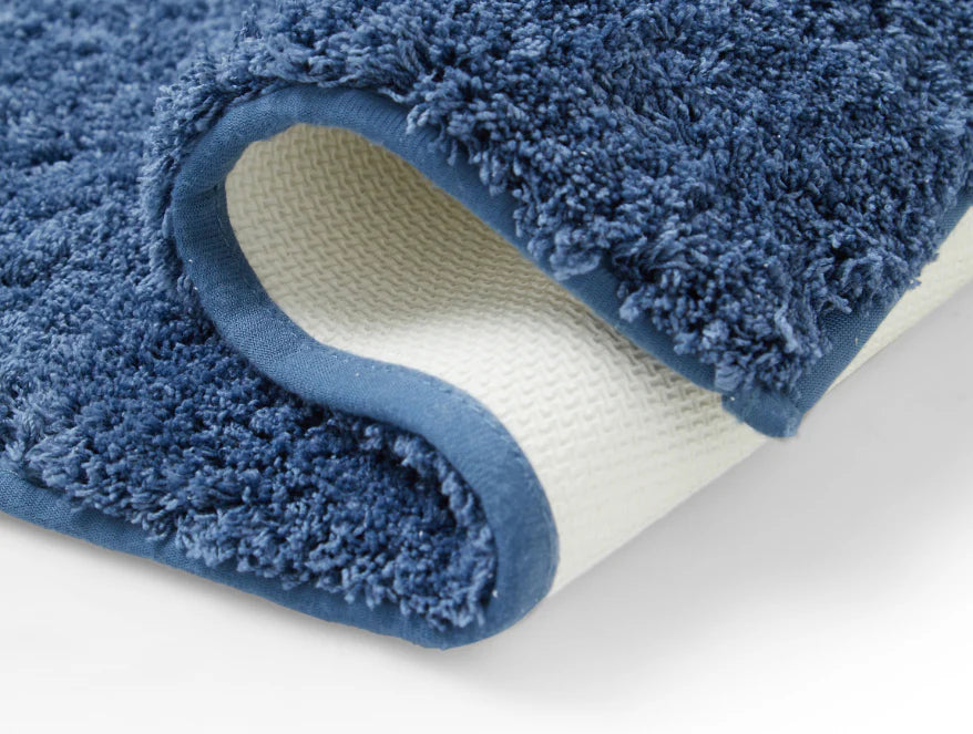 Spaces Occasions Exotica Collection Insignia Blue Bath Mat – Small Size & Elegant Design | Enera