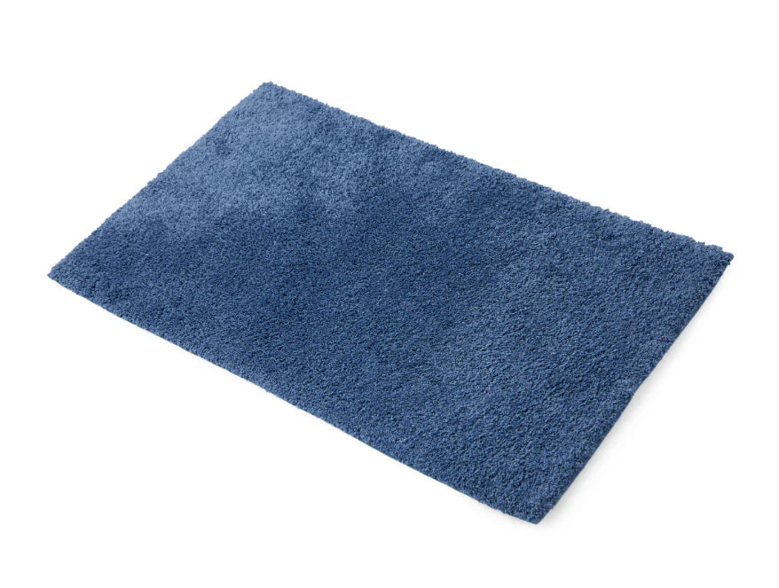 Spaces Occasions Exotica Collection Insignia Blue Bath Mat – Small Size & Elegant Design | Enera