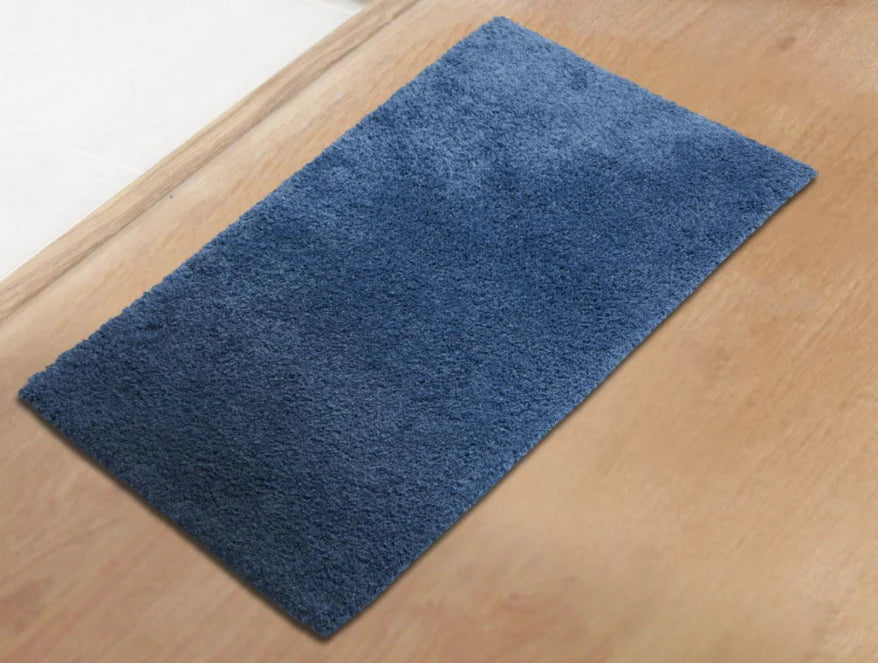 Spaces Occasions Exotica Collection Insignia Blue Bath Mat – Small Size & Elegant Design | Enera