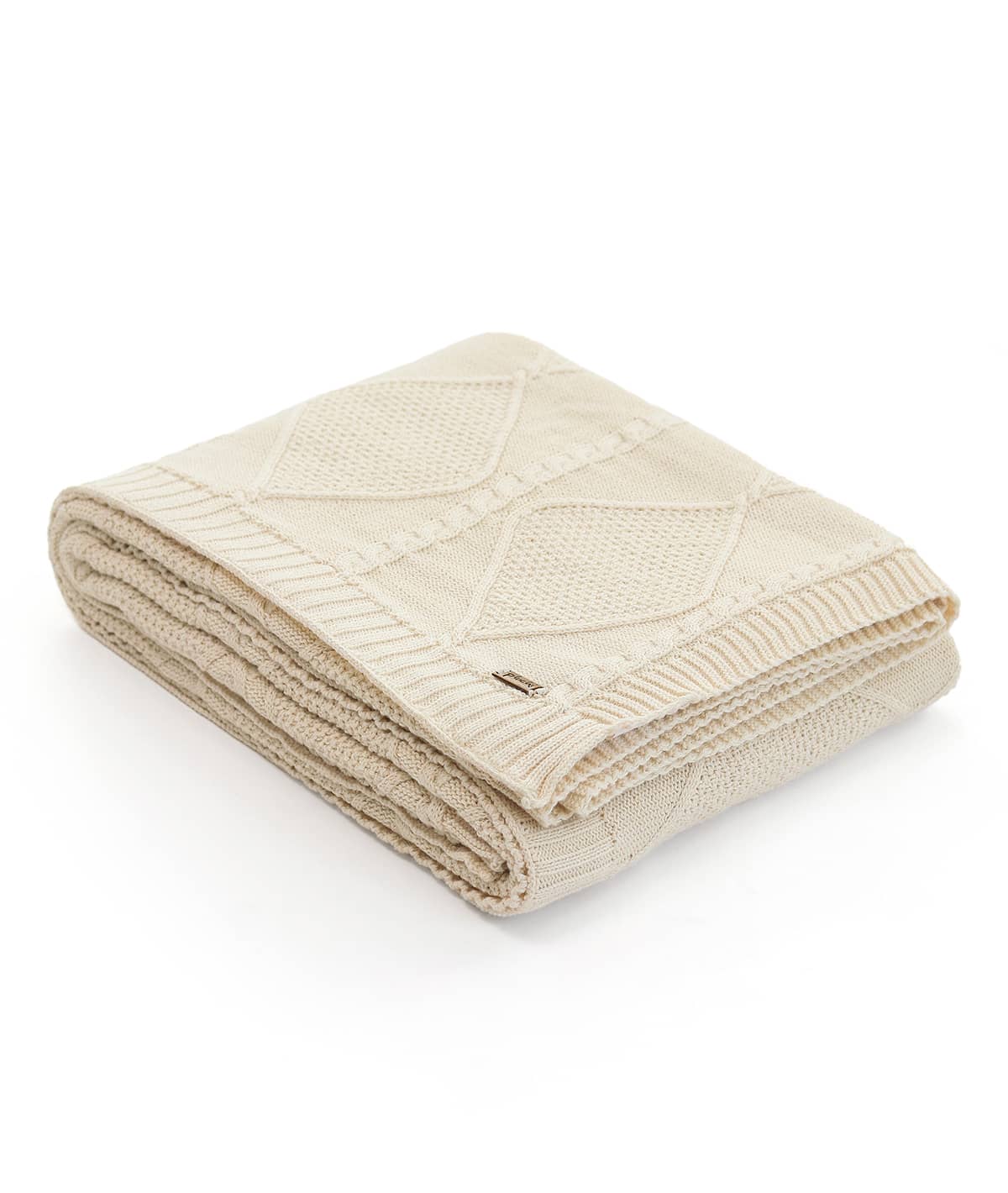 Pluchi Cable Moss Throw Natural Color 100% Cotton Knitted All Season AC Throw Blanket - Agarwal Bedding and Furnishing