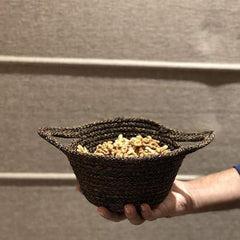 Enera Knit Craft Basket Small Size Gold Melange Color 14(L) x 14(W) x 9(H) - enera