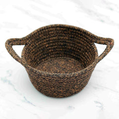 Enera Knit Craft Basket Small Size Gold Melange Color 14(L) x 14(W) x 9(H) - enera