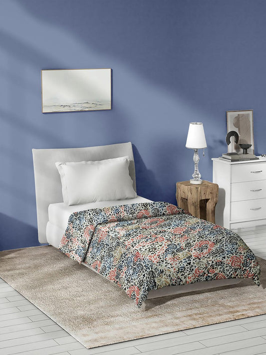 Enera Hermosa Paisley Mix/red Color Single Bed Dohra - enera