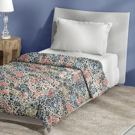 Enera Hermosa Paisley Mix/red Color Single Bed Dohra - enera