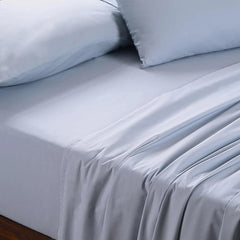 Enera Slumber Collection Winter Sky Color Plain King Size double Bedsheet with 2 pillow covers - enera
