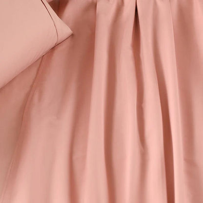 Enera Slumber Collection Peach Blossom Color Plain King Size double Bedsheet with 2 pillow covers