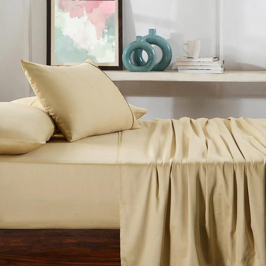 D'Decor Marzipan Collection Viola Colour King Size double Bedsheet with 2 pillow covers - enera