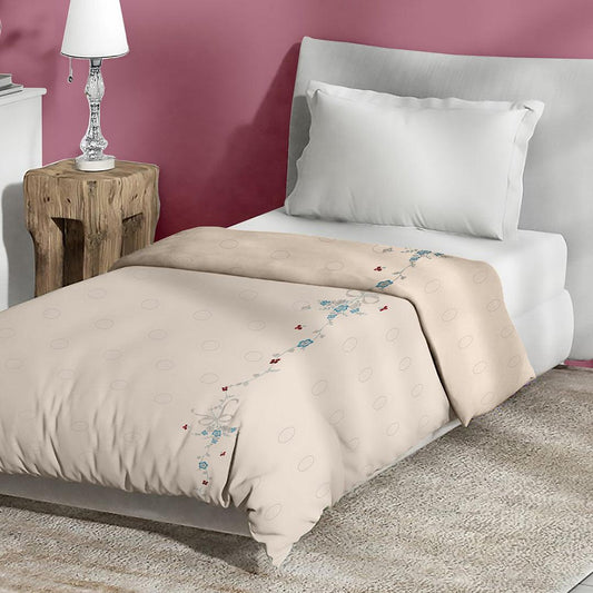Enera Florida Cream Color Single Bed Comforter - enera