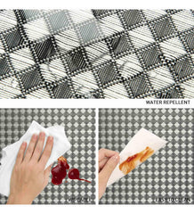 Enera Vinyl White & Black Color 30x45 cm Table Mat - enera