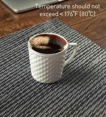Enera Vinyl Black & White Color 30x45 cm Table Mat - enera