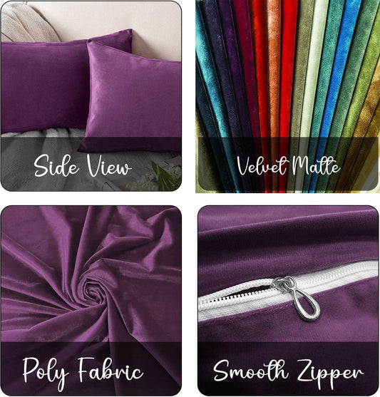 Enera Casper Sn 47 Purple Color 11x19 Inch Plain Cushion Cover - enera
