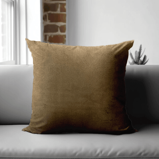 Enera Casper SN 10 Brown Color 16x16 Inch Plain Cushion Cover - enera