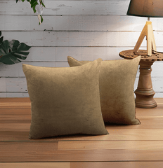 Enera Casper SN 10 Brown Color 16x16 Inch Plain Cushion Cover - enera