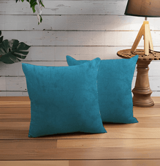 Enera Casper SN33 Peacock Color 16X16 Inch Plain Cushion Cover - enera
