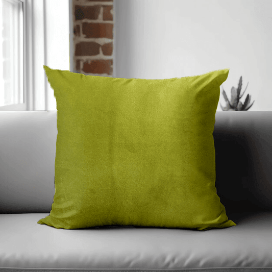 Enera Casper SN 35 Lime Color 18x18 Inch Plain Cushion Cover - enera