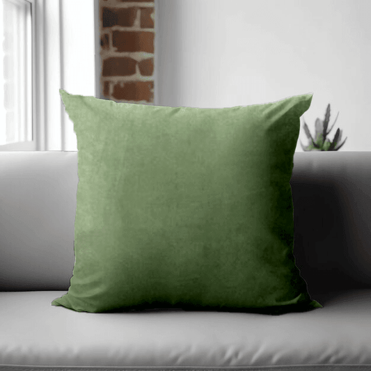 Enera Casper SN 37 Green Color 16x16 Inch Plain Cushion Cover - enera