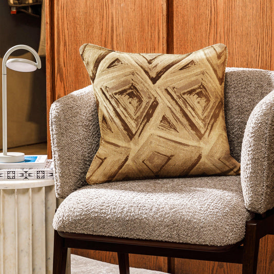 Enera Coop Vane Beige & Brown Color 16x16 Inch Cushion Cover