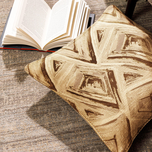 Enera Coop Vane Beige & Brown Color 16x16 Inch Cushion Cover