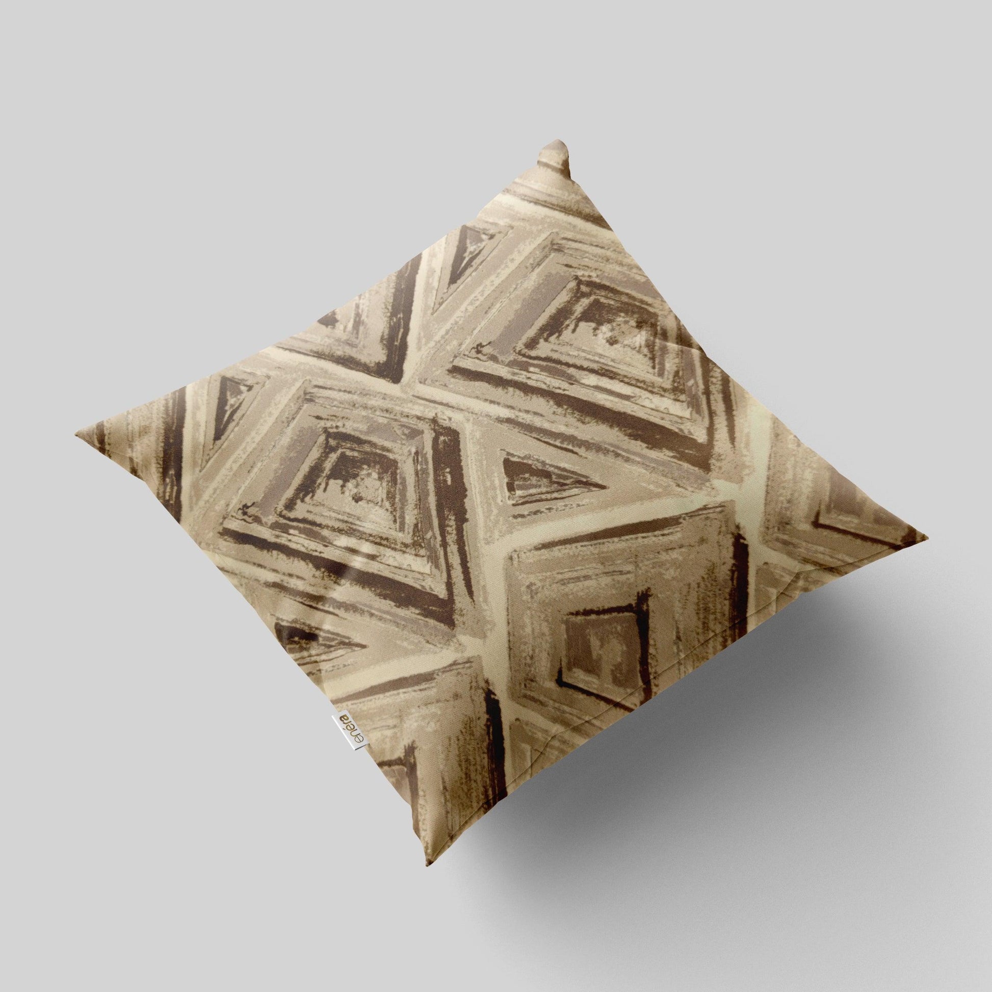 Enera Coop Vane Beige & Brown Color 16x16 Inch Cushion Cover