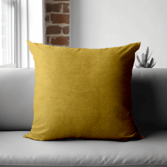 Enera Casper Sn16 Bright Yellow Color 18x18 Inch Plain Cushion Cover - enera