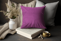 Enera Casper Sn47 Rich Purple Color 18x18 Inch Plain Cushion Cover - enera