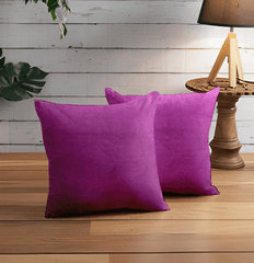 Enera Casper Sn47 Rich Purple Color 18x18 Inch Plain Cushion Cover - enera