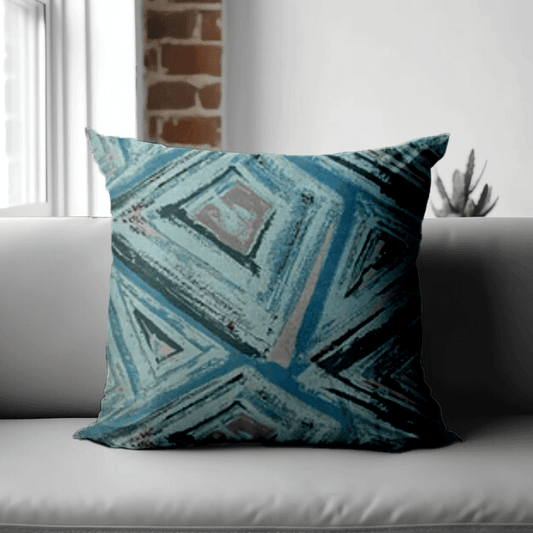 Enera Vane Sn 24 Multi Blue Color 18x18 Inch Cushion Cover - enera