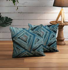 Enera Vane Sn 24 Multi Blue Color 18x18 Inch Cushion Cover - enera