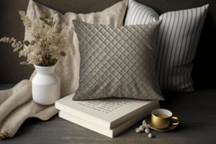 Enera Orient Brown Color 16x16 Inch Cushion Cover - enera