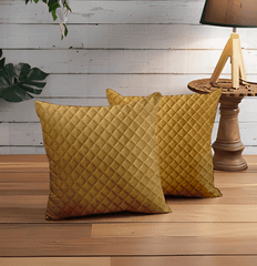 Enera Orient Golden Yellow Color 16x16 Inch Cushion Cover - enera