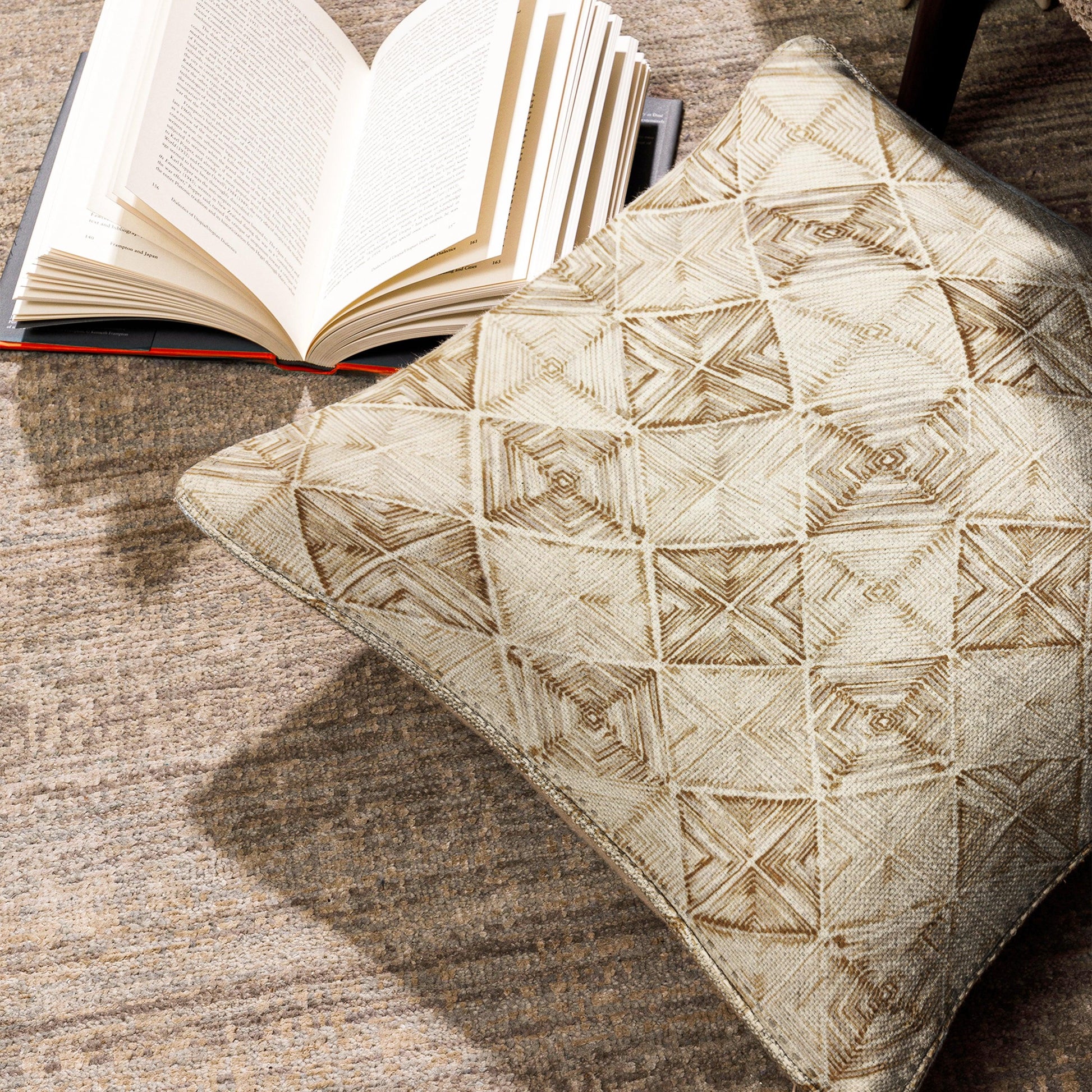 Enera Beige Color 16x16 Inch Cushion Cover