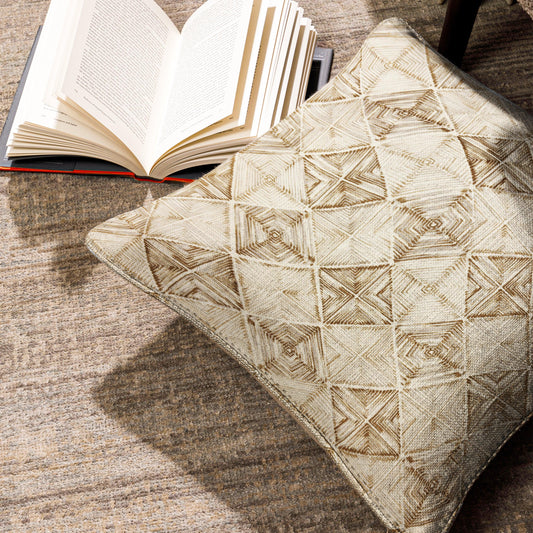 Enera Beige Color 16x16 Inch Cushion Cover