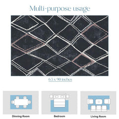 Enera Bohemia 78311-92 Collection Black Color 160x230 cm Stylish Carpet - enera
