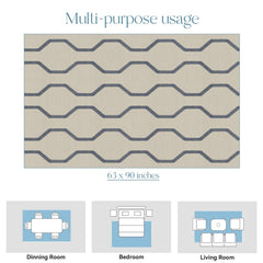 Enera Chalon MT10700 Sterling Black Collection Multi Color 160x230 cm Stylish Carpet - enera