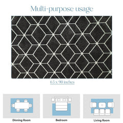 Enera Celo 410071-620 Collection Black Color 160x230 cm Stylish Carpet - enera