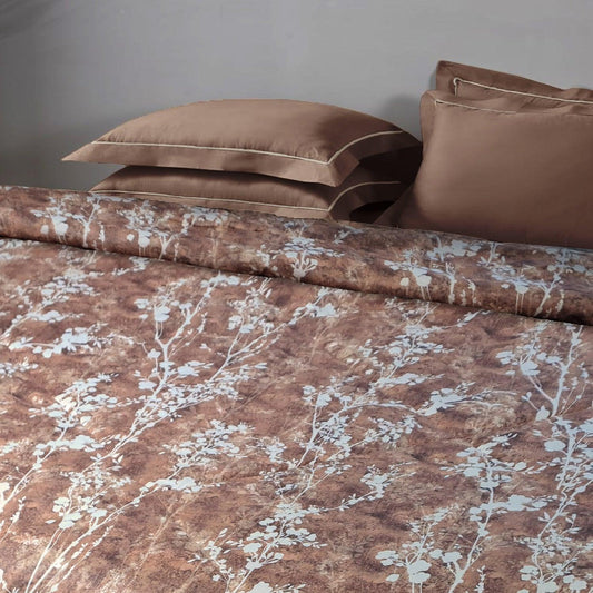 D'Decor Creme Collection Russet-Rustic Brown Color Double Bed Comforter - enera