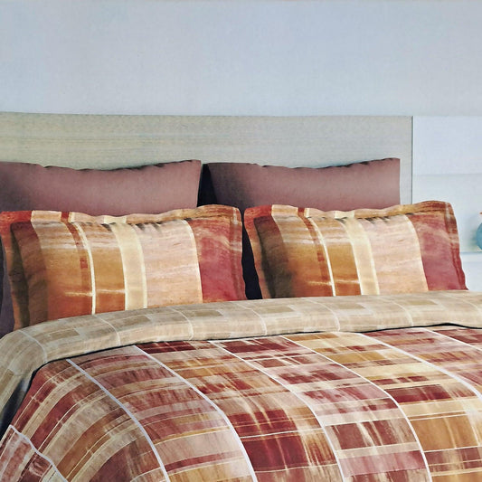 D'Decor Primary Collection Urban Glory-Honey Color Double Bed in a Bag - enera
