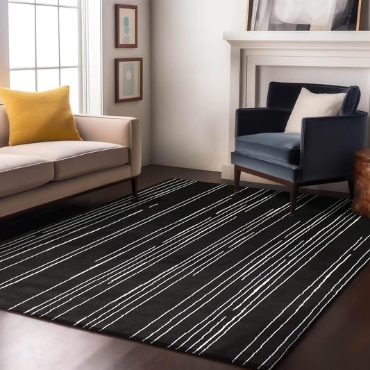 Enera Luna 463015 AF900 Collection Black & White Color 160x230 cm Stylish Carpet - enera