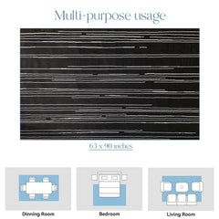 Enera Luna 463015 AF900 Collection Black & White Color 160x230 cm Stylish Carpet - enera
