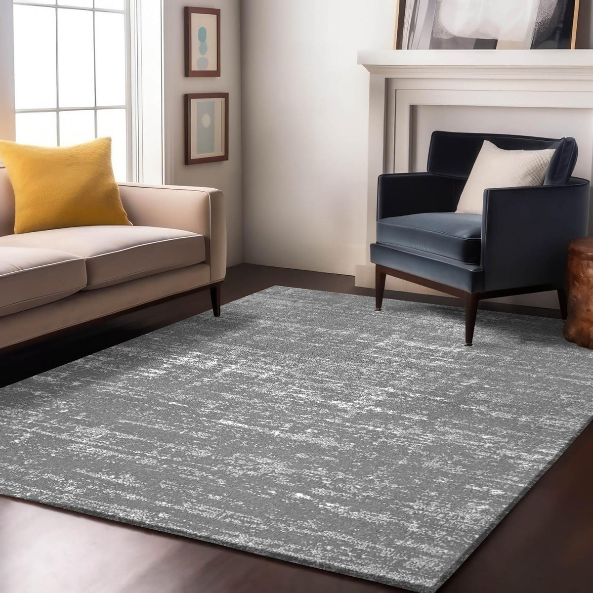 Enera Opus 54253-670 Collection Dark Grey Color 160x230 cm - enera