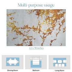 Enera Patina 41018-0 Collection White & Yellow Color 160x230 cm Stylish Carpet - enera