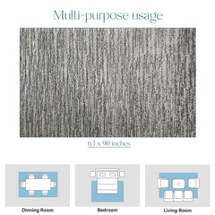 Enera Rossini 1521 B01-Q Collection Grey Color 160x230 cm Stylish Carpet - enera