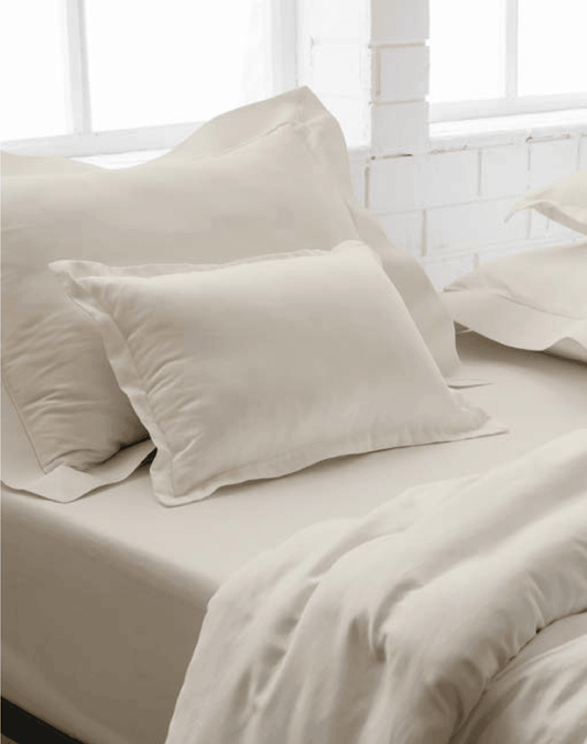 D'Decor Timeless Biscuit King Size double Bedsheet with 2 pillow covers - enera
