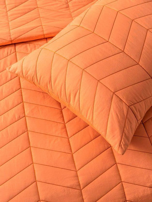 D'Decor Spectrum PD12 Ginger Fern Color Double Bedcover Set - enera