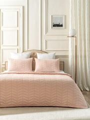 D'Decor Spectrum Collection Blush Color Double Bedcover Set - enera