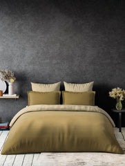 D'Decor Esteem Collection Balayage & Fall Leaf Color Double Bed Comforter Set - enera
